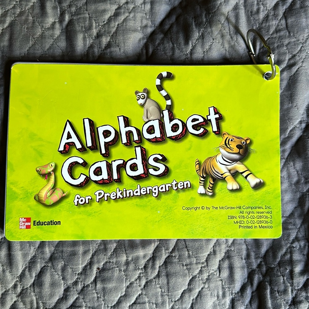 McGraw-Hill Laminated Alphabet/Math Cards For Prekindergarten